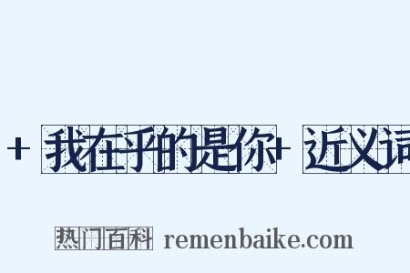 +我在乎的是你+近义词是什么意思的图片